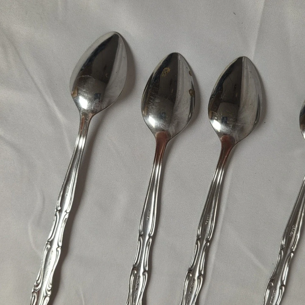 Onieda Colonial Mood Northland Stainless Ice Tea Spoons‎ Vintage Replacement